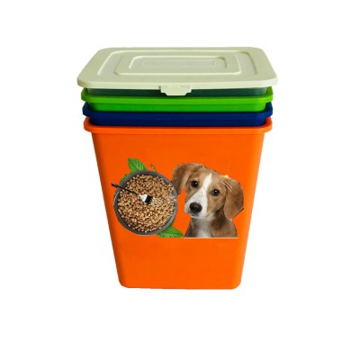 Eco plastic 15KG animal cat dog pet food storage bin container