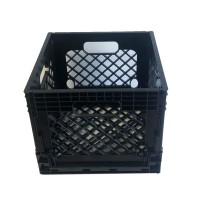 Muscle rack 13in x 13in x 11in Plastic storage milk crate in Black