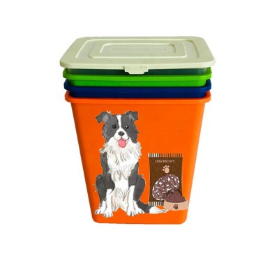 Large size 15kg food grade plastic storage pet dog food container with lid