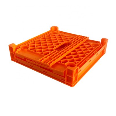 Milk crates 25L plastic stackable storage bins utility folding basket orange