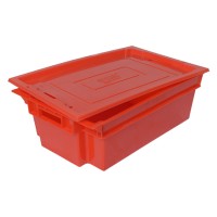 Plastic Storage Boxes Stackable Nestable Square Box with Lid for Food