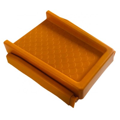 24" polyethylene Decorative downspout rain splash block with unique appearance orange