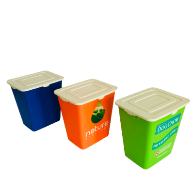 Bucket Square with Lid 35L Plastic Pet Food Container