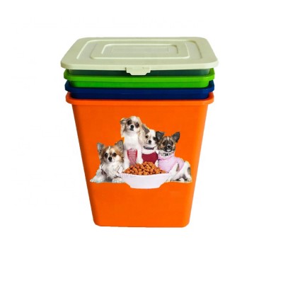 15kg plastic pet food container with flip lid